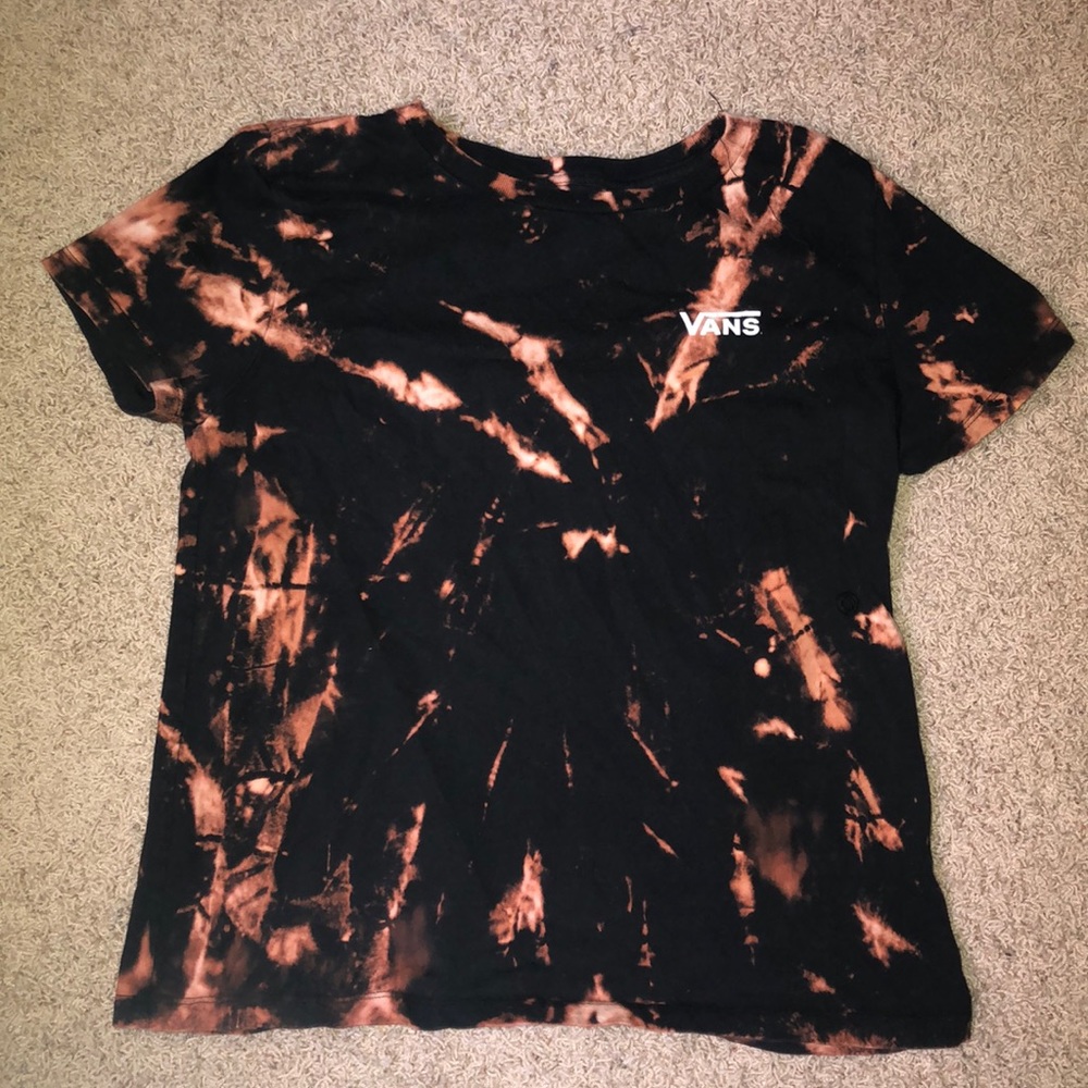 black tie dye vans shirt
